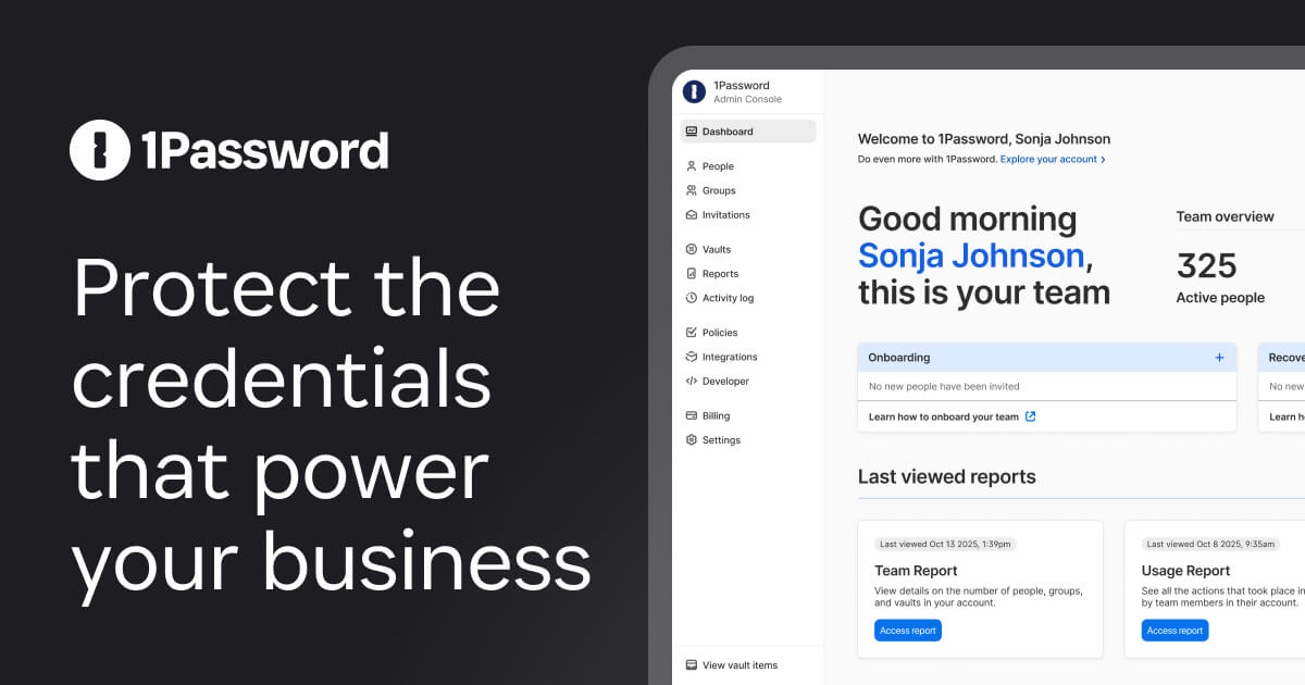 1Password website