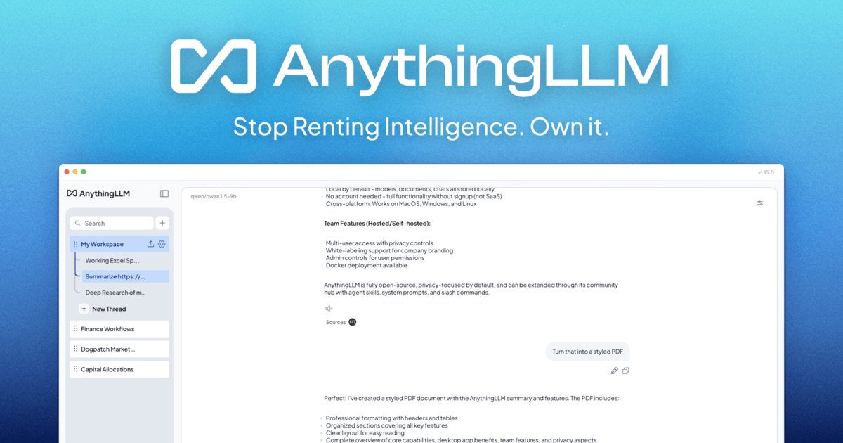 AnythingLLM website