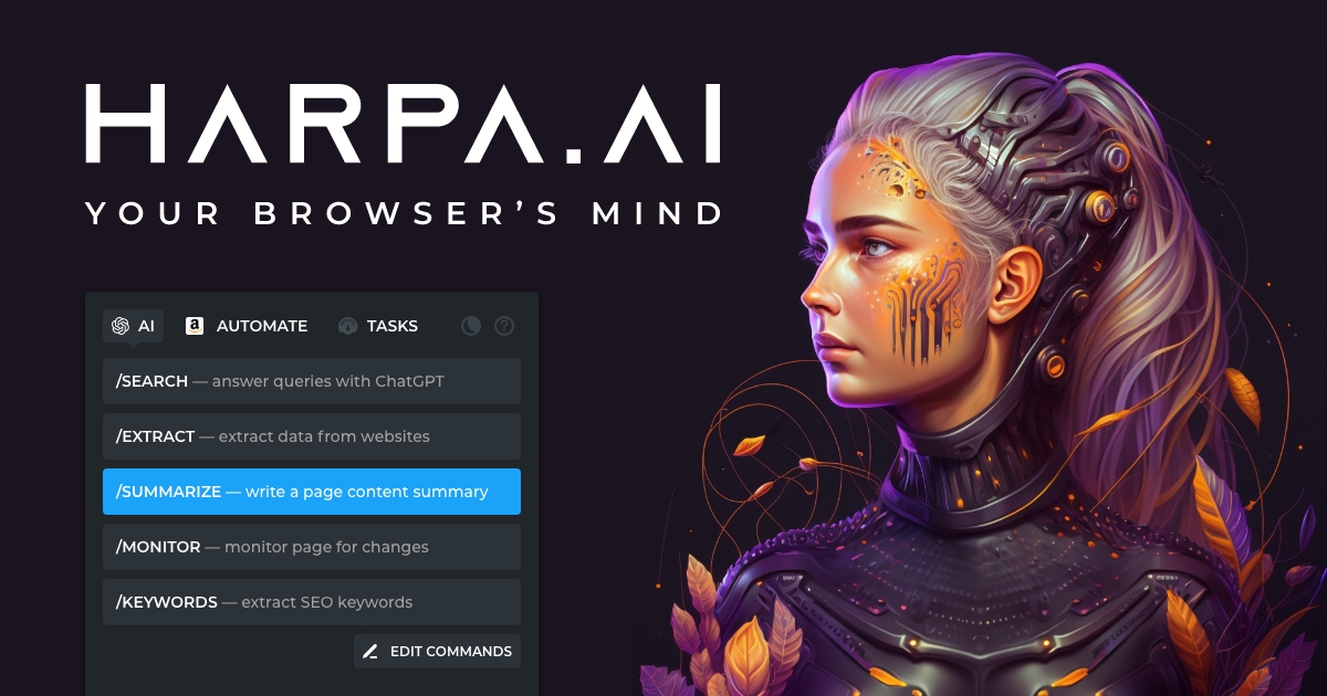 HARPA AI website