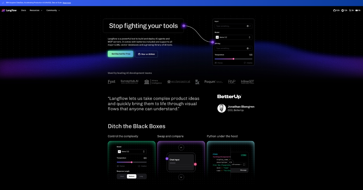 Langflow website