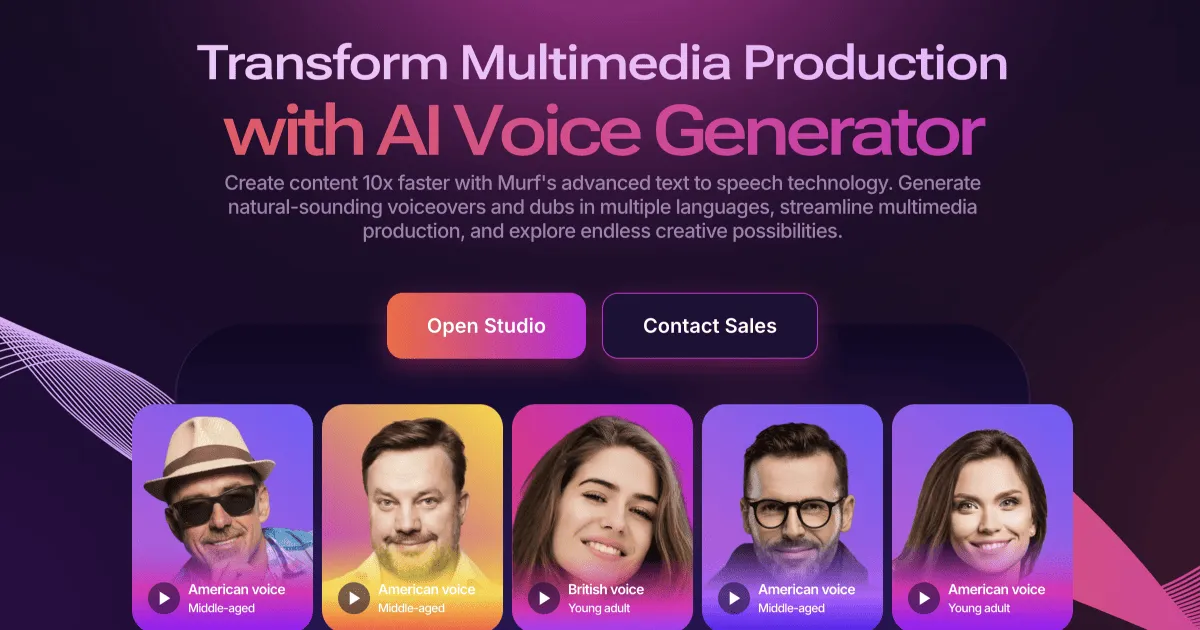 Murf AI website