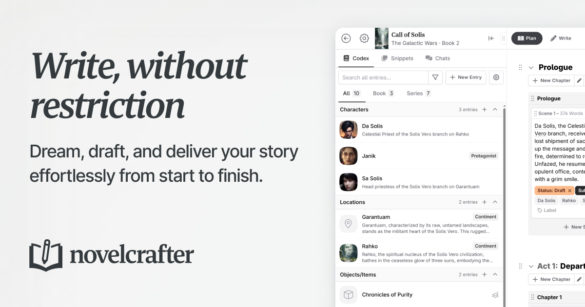 Novelcrafter website