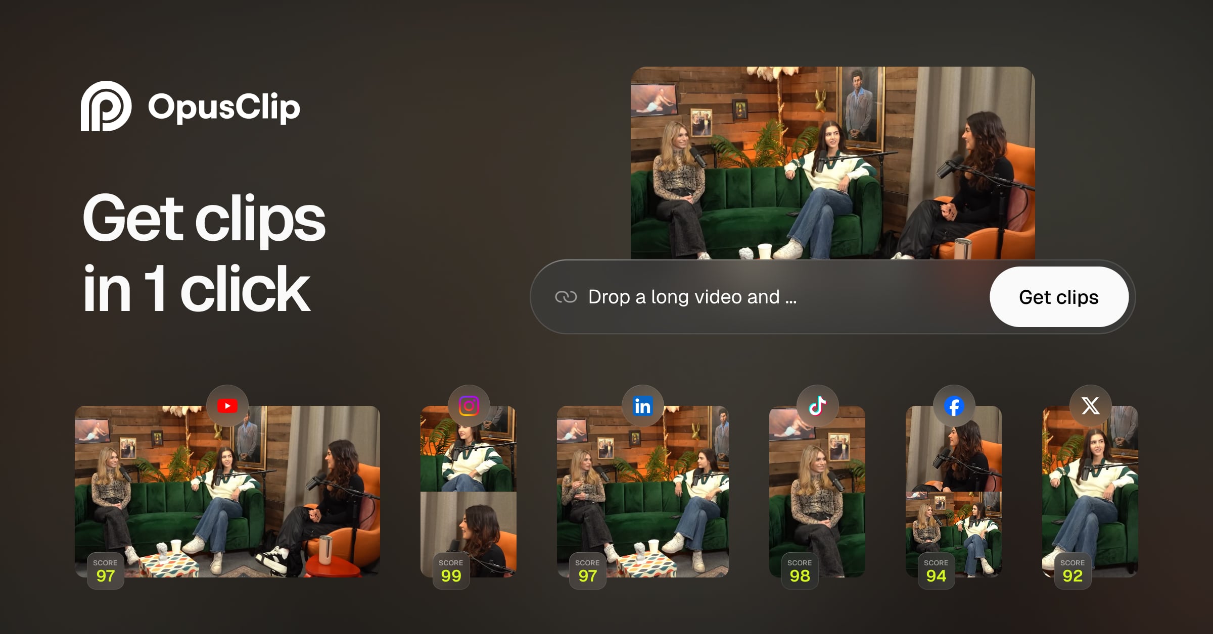 Opus Clip website