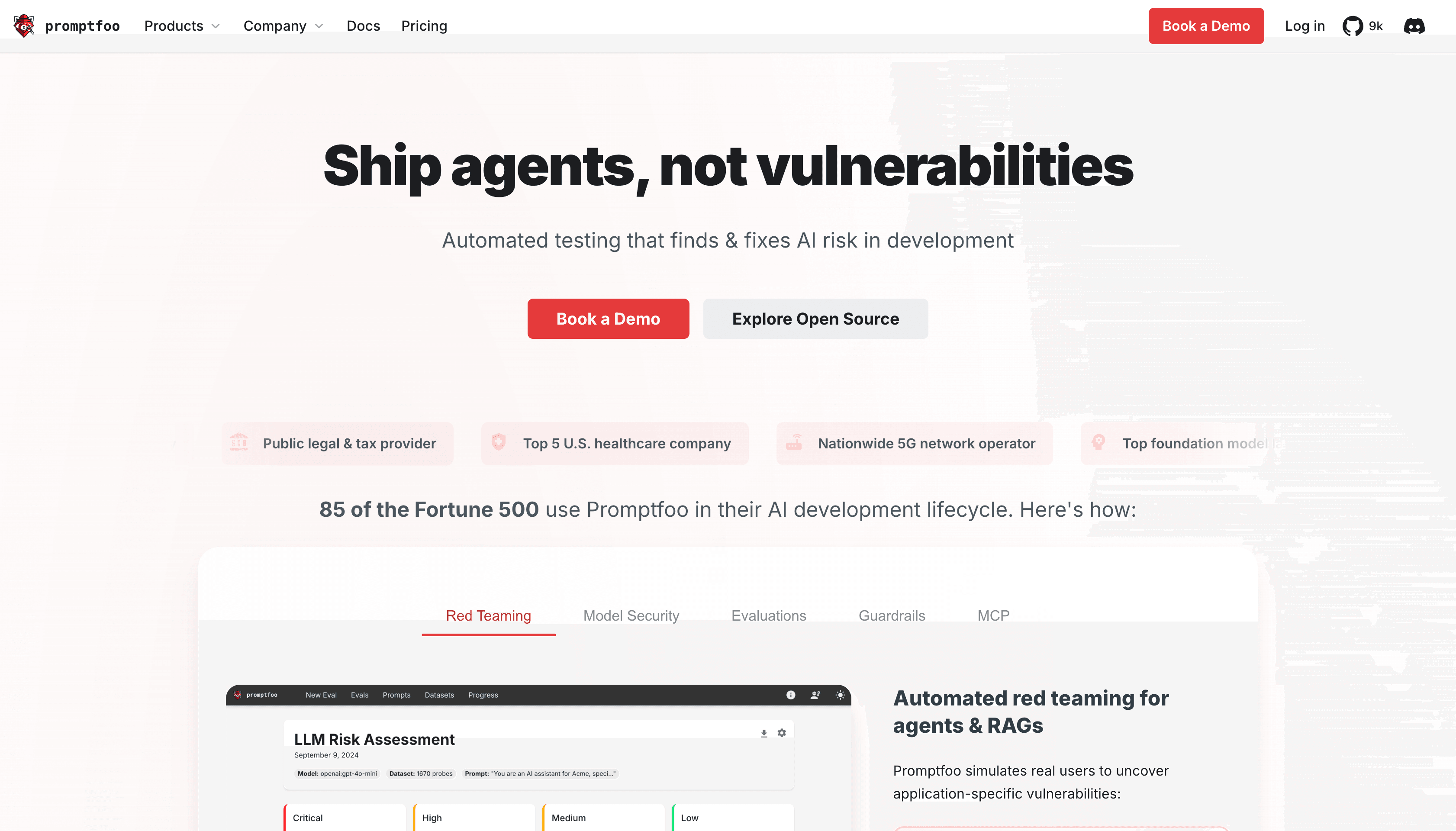 Promptfoo website