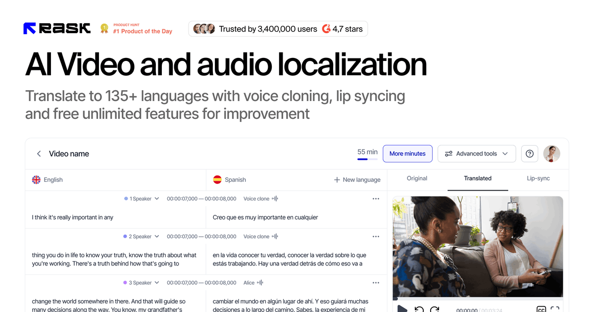 Rask AI website