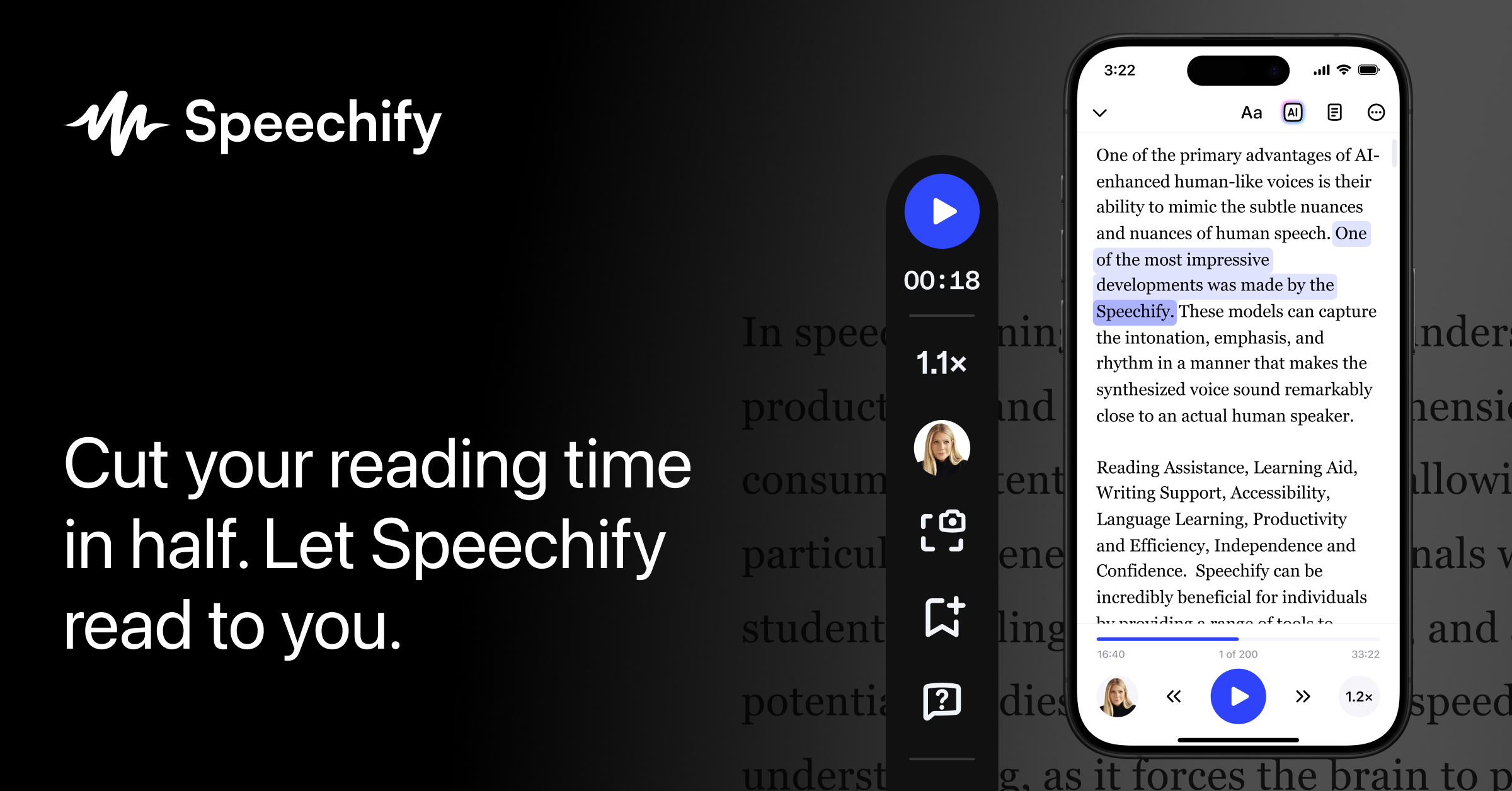Speechify website